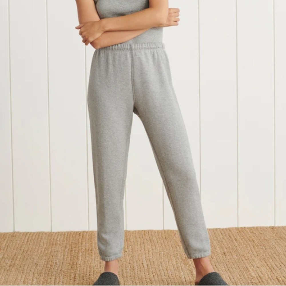 Jenni Kayne Saturday Sweatpants French Terry Cotton Lounge Pants Grey